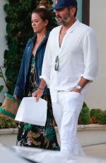 BROOKE BURKE and Scott Rigsby Out for Dinner in Malibu 07/09/2022
