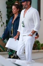 BROOKE BURKE and Scott Rigsby Out for Dinner in Malibu 07/09/2022