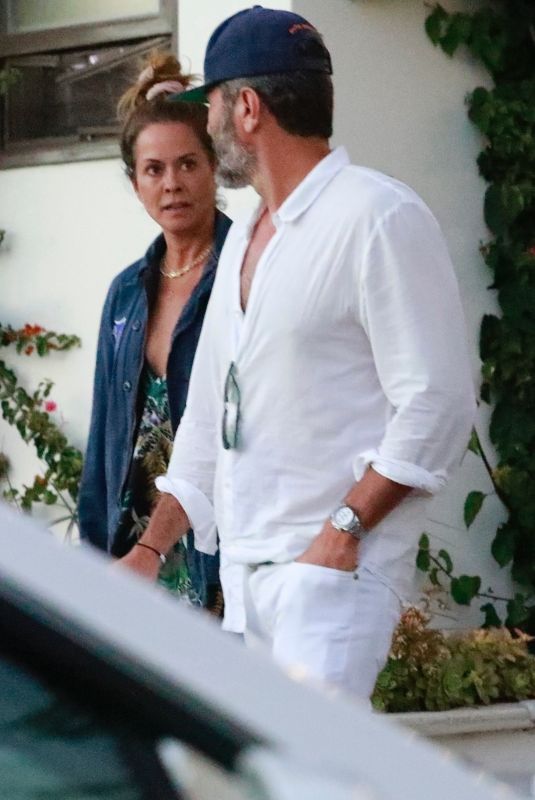 BROOKE BURKE and Scott Rigsby Out for Dinner in Malibu 07/09/2022