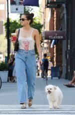 CAMILA MENDES Out with Her Dog in New York 07/03/2022