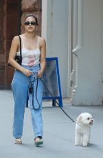 CAMILA MENDES Out with Her Dog in New York 07/03/2022