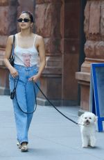 CAMILA MENDES Out with Her Dog in New York 07/03/2022