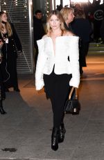 CAMILLE RAZAT Leaves Balmain Womenswear Fall/Winter 2022/2023 Show at Paris Fashion Week 03/02/2022