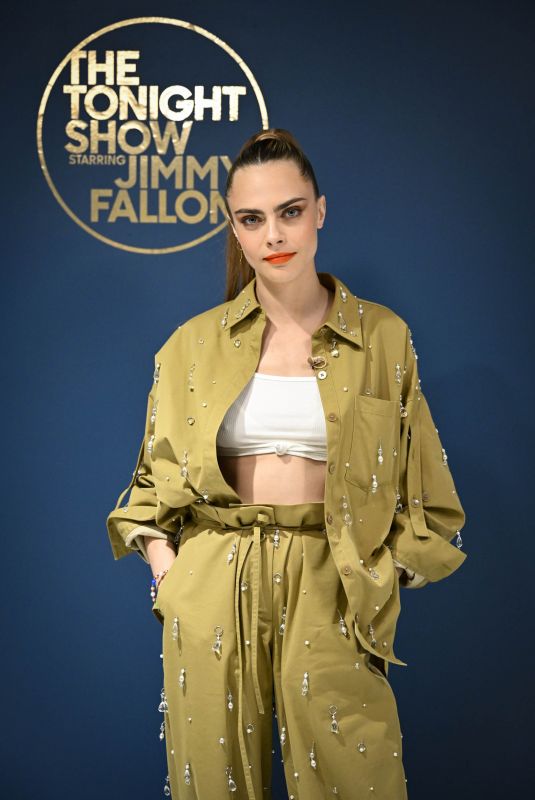 CARA DELEVINGNE at Tonight Show Starring Jimmy Fallon in Los Angeles 07/27/2022