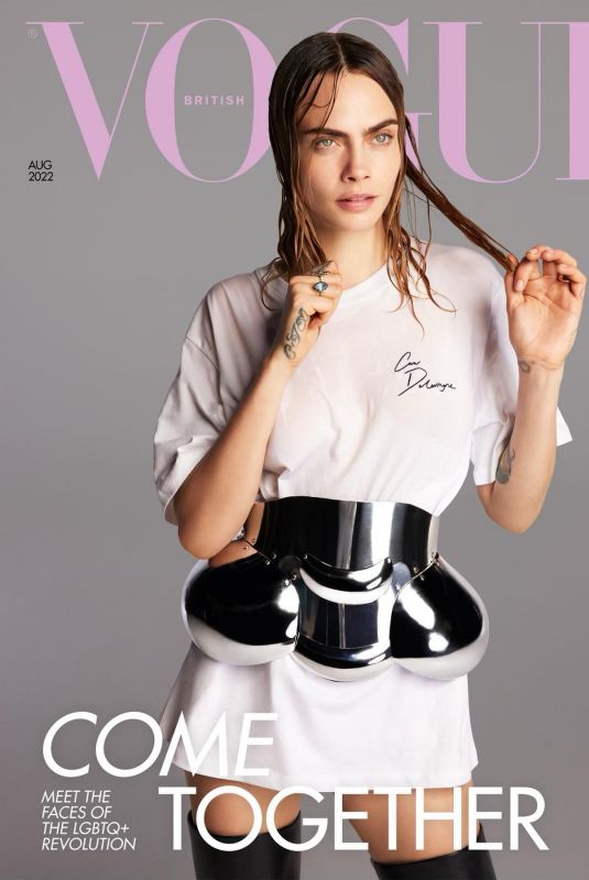 CARA DELEVINGNE on the COver of Vogue Magazine, Germany and British August 2022 Issue