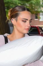 CARA DELEVINGNE Out with a Pillow in New York 07/28/2022