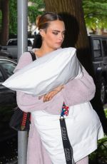 CARA DELEVINGNE Out with a Pillow in New York 07/28/2022