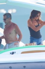 CARLKA BRUNI at a Boat in Formentera 07/26/2022