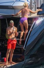 CAROLINE STANBURY in Bikini with Her Husband Sergio Carrallo in Mykonos 07/01/2022