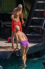 CAROLINE STANBURY in Bikini with Her Husband Sergio Carrallo in Mykonos 07/01/2022