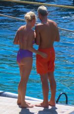 CAROLINE STANBURY in Bikini with Her Husband Sergio Carrallo in Mykonos 07/01/2022