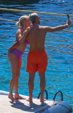 CAROLINE STANBURY in Bikini with Her Husband Sergio Carrallo in Mykonos 07/01/2022