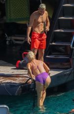 CAROLINE STANBURY in Bikini with Her Husband Sergio Carrallo in Mykonos 07/01/2022