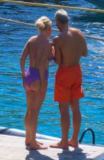 CAROLINE STANBURY in Bikini with Her Husband Sergio Carrallo in Mykonos 07/01/2022