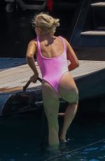 CAROLINE STANBURY in Swimsuit at a Yacht in Mykonos 06/29/2022
