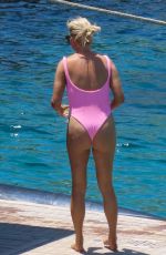 CAROLINE STANBURY in Swimsuit at a Yacht in Mykonos 06/29/2022