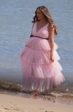 CHARLOTTE CROSBY on the Set of Her New Reality Show at a Beach in Sunderland 07/08/2022