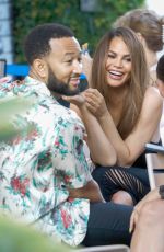 CHRISSY TEIGEN and John Legend Out Sshopping in Nice 07/11/2022