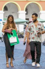 CHRISSY TEIGEN and John Legend Out Sshopping in Nice 07/11/2022