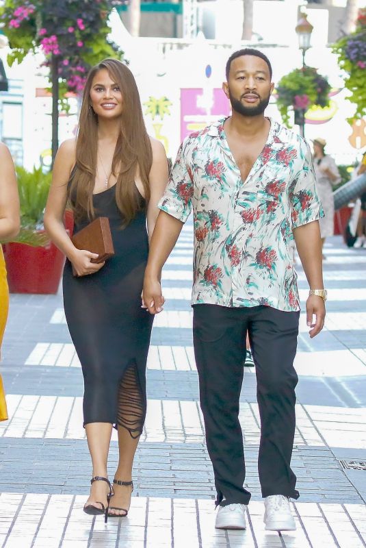 CHRISSY TEIGEN and John Legend Out Sshopping in Nice 07/11/2022