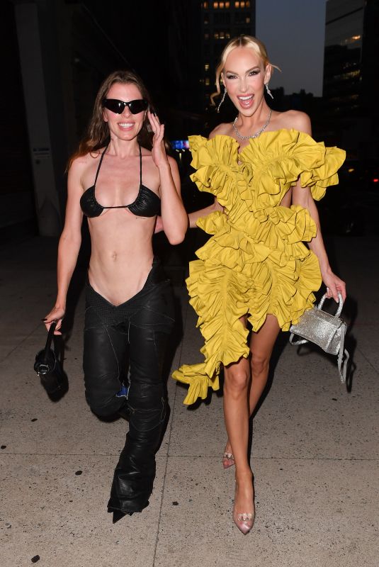 CHRISTINE QUINN and JULIA FOX Out for Dinner at Indochine in New York 07/22/2022