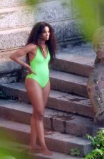 CIARA in Swimsuit Shooting a New Music Video at Lake Como 07/06/2022