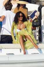 CINDY BRUNA in Bikini at a Yacht in St-Tropez 07/16/2022