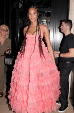 CINDY BRUNA Leaves Giambattista Valli Show at Paris Fashion Week 07/04/2022