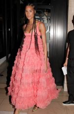 CINDY BRUNA Leaves Giambattista Valli Show at Paris Fashion Week 07/04/2022