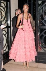 CINDY BRUNA Leaves Giambattista Valli Show at Paris Fashion Week 07/04/2022