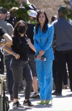 COURTENEY COX,MELISSA BARRERA and JENNA ORTEGA on the Set of Scream 6 in montreal 07/12/2022