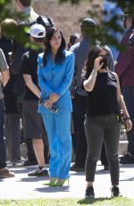 COURTENEY COX,MELISSA BARRERA and JENNA ORTEGA on the Set of Scream 6 in montreal 07/12/2022