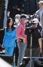 COURTENEY COX,MELISSA BARRERA and JENNA ORTEGA on the Set of Scream 6 in montreal 07/12/2022