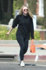 DAKOTA FANNING Out for Her Morning Workout at Forma Pilates 07/26/2022