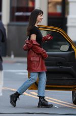 DAKOTA JOHNSON on the Set of Madame Web in Boston 07/26/2022
