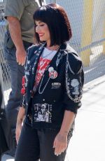 DEMI LOVATO Arrivves on Tapping for Jimmy Kimmel Live in Hollywood 07/14/2022
