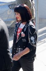 DEMI LOVATO Arrivves on Tapping for Jimmy Kimmel Live in Hollywood 07/14/2022