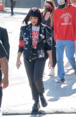 DEMI LOVATO Arrivves on Tapping for Jimmy Kimmel Live in Hollywood 07/14/2022