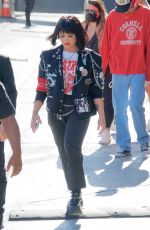 DEMI LOVATO Arrivves on Tapping for Jimmy Kimmel Live in Hollywood 07/14/2022