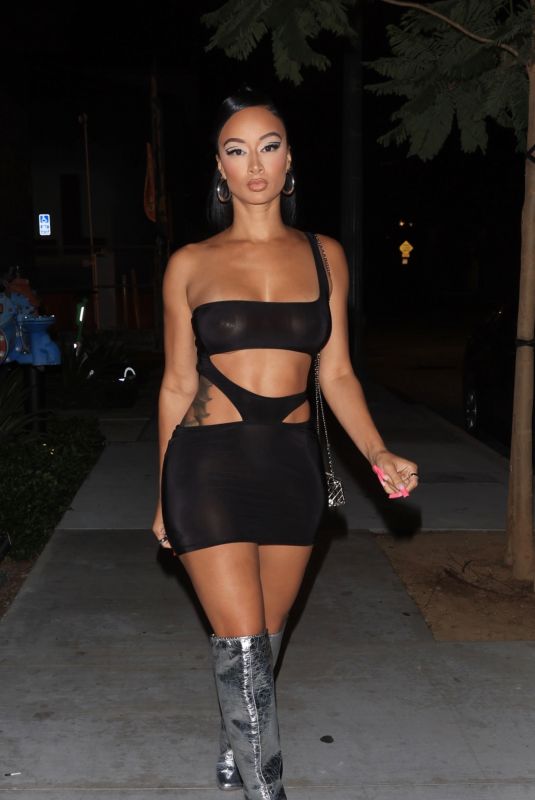 DRAYA MICHELE Arrives at Her Pretty Little Things Collaboration in Hollywood 07/26/2022