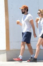 ELIZABETH OLSEN and Robbie Arnett Out in Los Angeles 07/11/2022