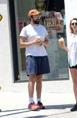 ELIZABETH OLSEN and Robbie Arnett Out in Los Angeles 07/11/2022