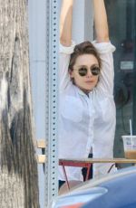 ELIZABETH OLSEN Out for Coffe in Los Angeles 07/11/2022