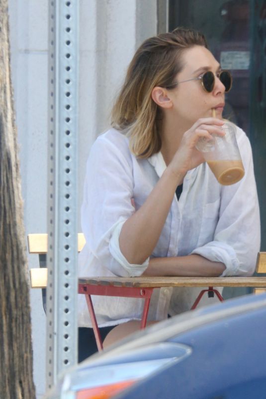 ELIZABETH OLSEN Out for Coffe in Los Angeles 07/11/2022