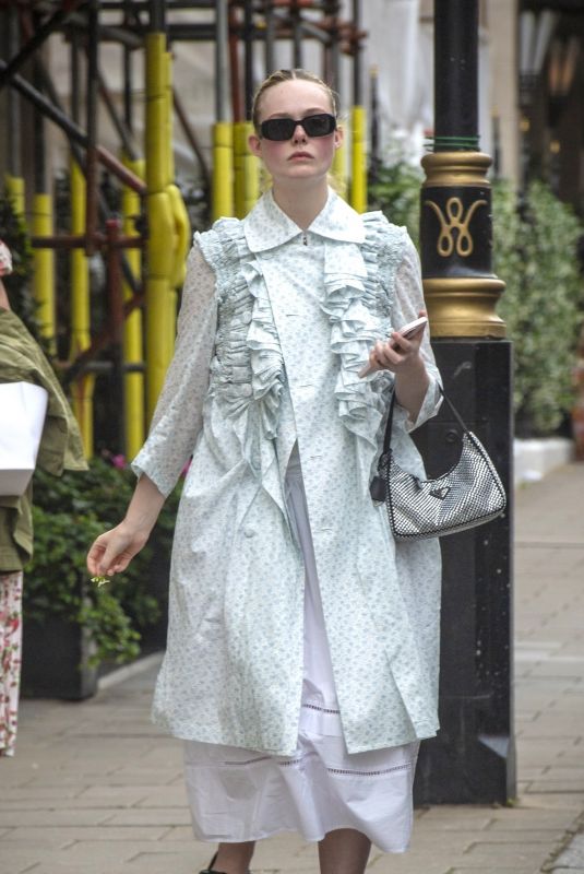 ELLE FANNING Out and About in London 07/14/2022