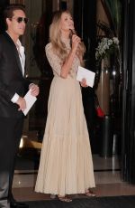 ELLE MACPHERSON Leaves Her Hotel in Paris 07/04/2022