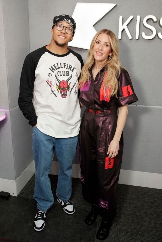 ELLIE GOULDING and Perri Kiely at Kiss FM Studio in London 07/14/2022