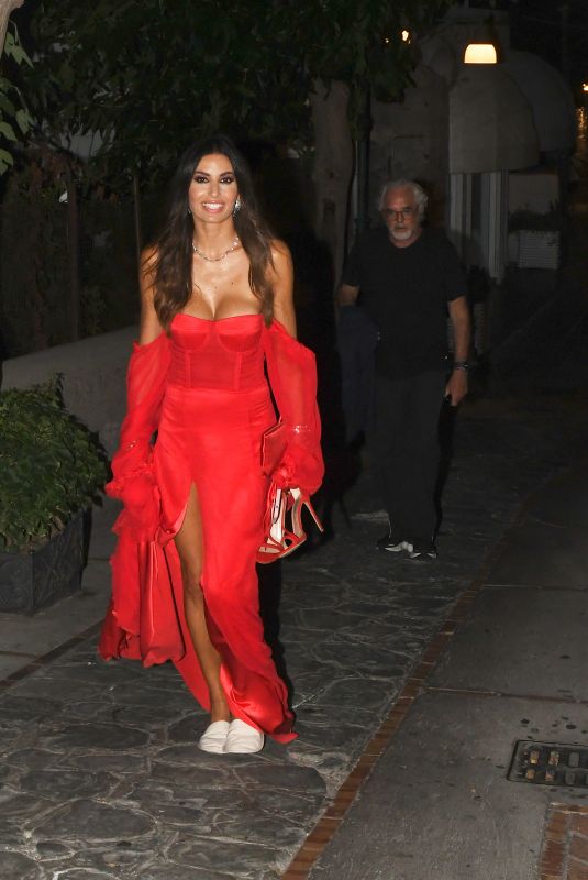 ELSABETTA GREGORACI Night Out in Capri 07/30/2022
