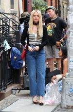 EMILY ALYN LIND on the Set of Gossip Girl in New York 07/27/2022