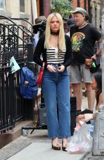 EMILY ALYN LIND on the Set of Gossip Girl in New York 07/27/2022